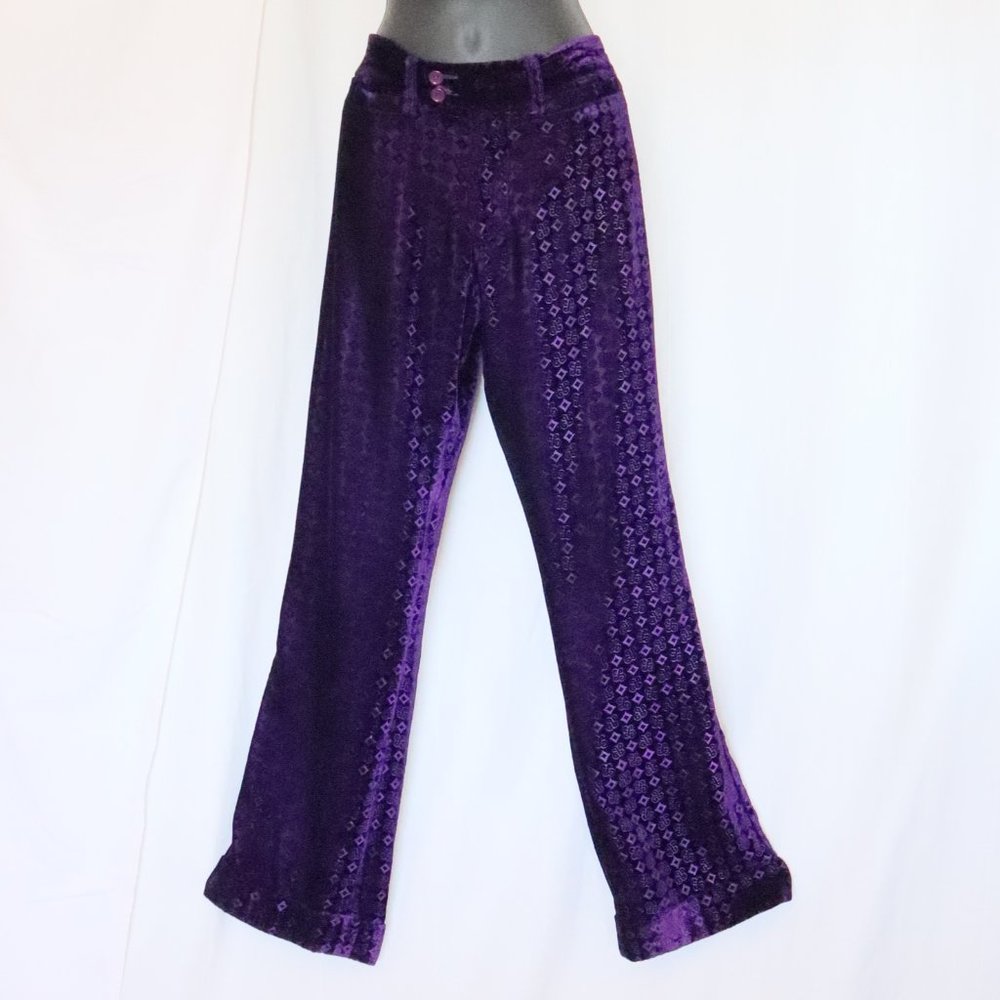 Dolce & Gabbana Cut Velvet Pants 1990s